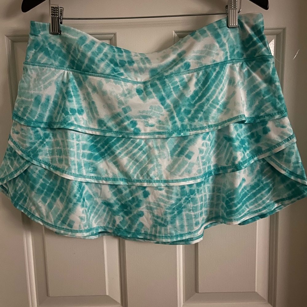 Ideology Green Tie-Dye Women's Flounce Golf or Tennis Skort. Size XL